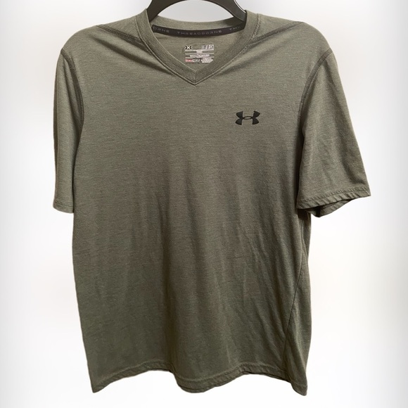 Under Armor Army Green Dri-Fit Tee - Picture 1 of 4